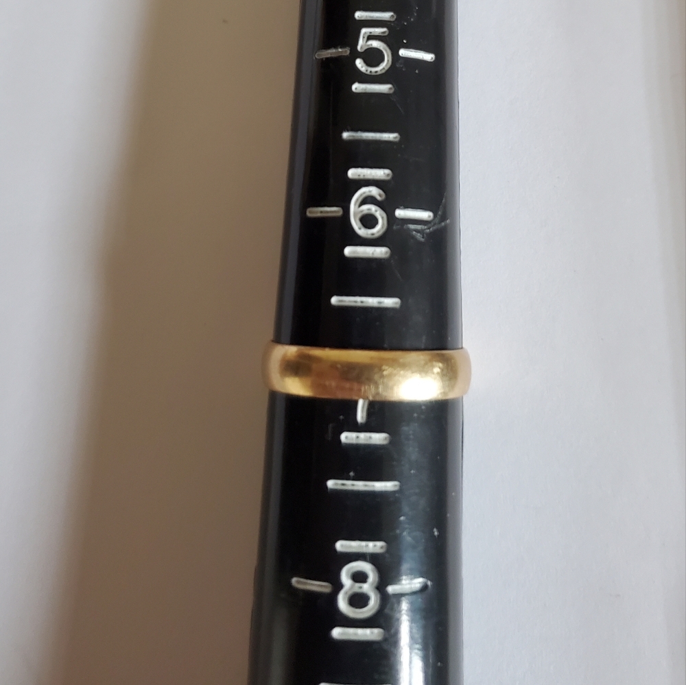 14K Gold Wedding Band Ring 4mm Width Size 7 - Picture 3 of 3